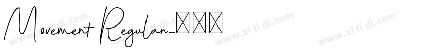 Movement Regular字体转换